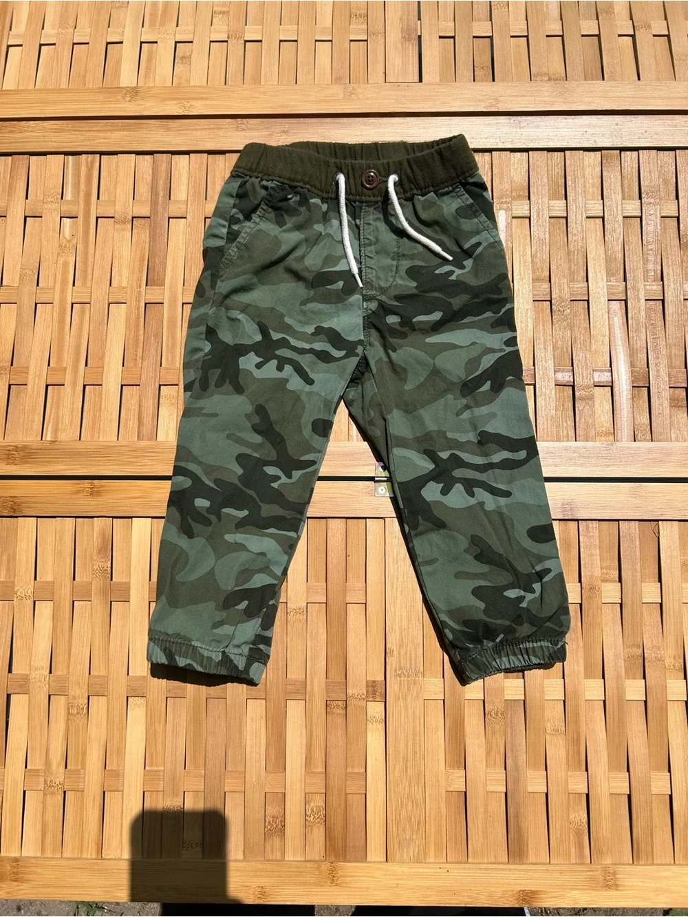 🔥3/$8- GAP Boys Green Camo Jogger Pants